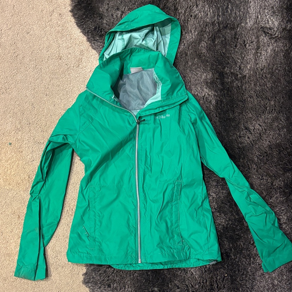 Columbia Women's Vibrant Green Rain Jacket
